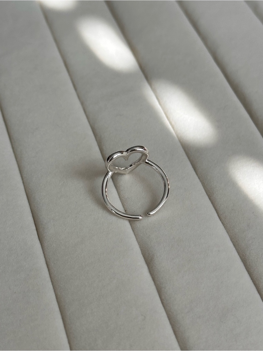 Sterling Silver Heart Adjustable Ring - Picture 4 of 4